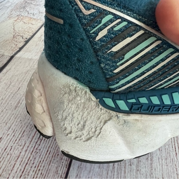 BROOKS Adrenaline Running Teal Shoes 8 - Picture 6 of 9